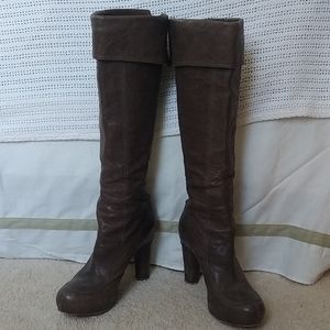 Frye Liv cuff back zip boots